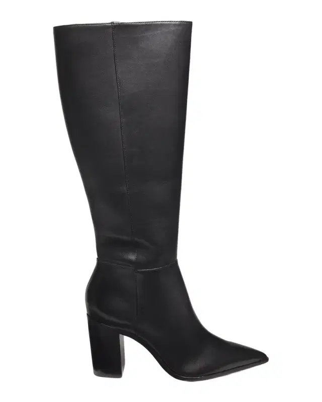 Schutz Mikki Up Leather Block-Heel Knee-High Boots