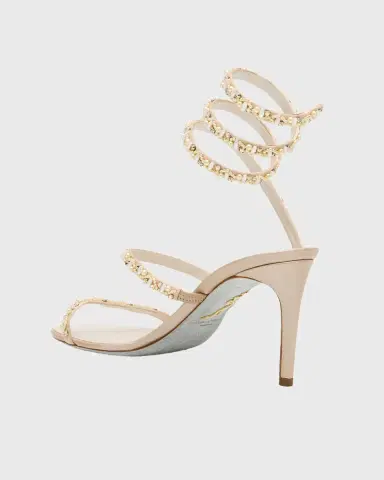 René Caovilla Cleo Pearly Crystal Snake-Wrap Sandals | Thumbnail 4 René Caovilla Cleo Pearly Crystal Snake-Wrap Sandals | Thumbnail 4