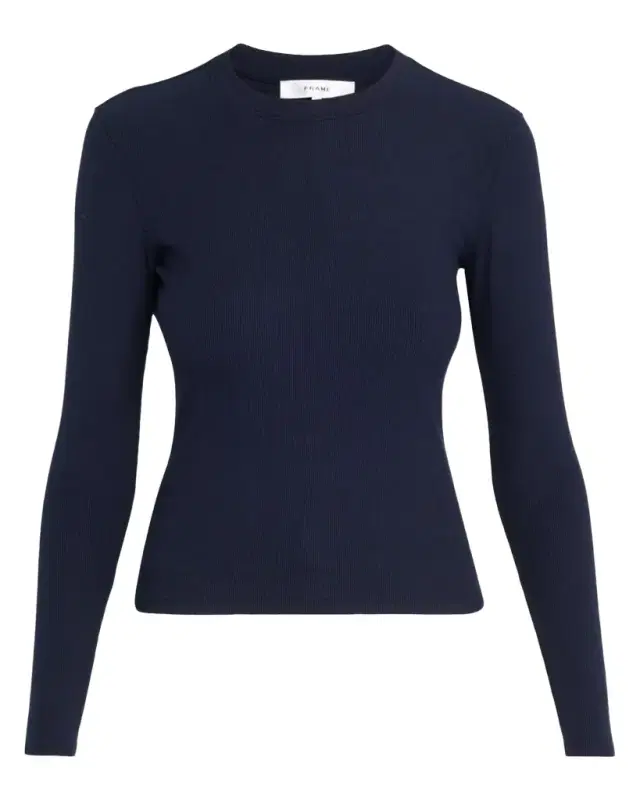 The Long-Sleeve Ribbed Crewneck Top