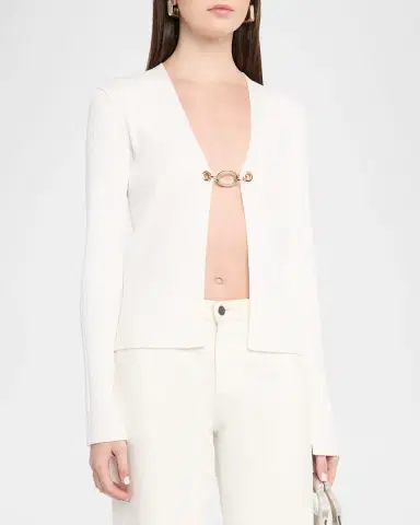 Ramy Brook Chloe Ribbed Cardigan | Thumbnail 4