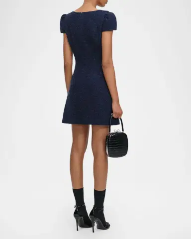Self-Portrait Textured Boucle Mini Dress | Thumbnail 3
