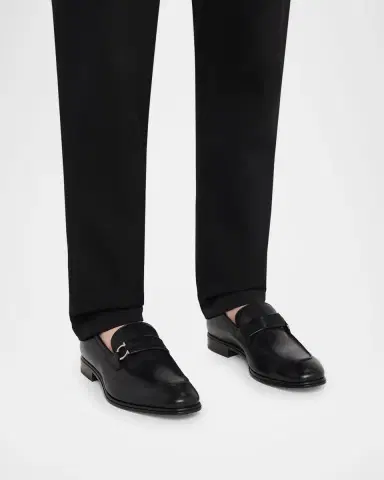 Ferragamo Men's Turner Side-Gancini Leather Loafers | Thumbnail 2