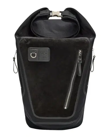 Loewe Men's Flex Roll-Top Canvas & Suede Backpack | Thumbnail 1 Loewe Men's Flex Roll-Top Canvas & Suede Backpack | Thumbnail 1
