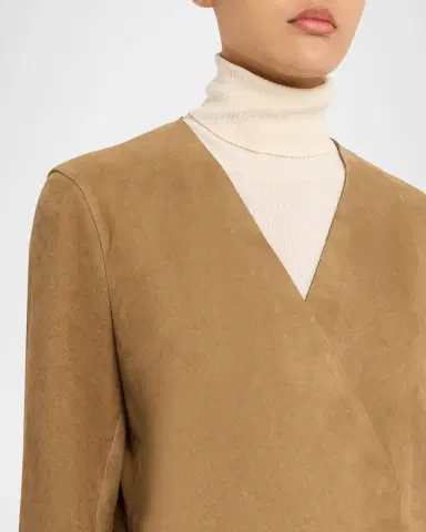 TOTEME V-Neck Suede Blazer | Thumbnail 5