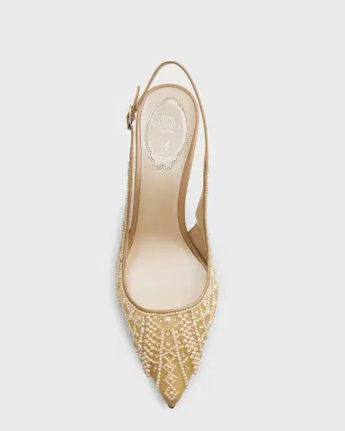 René Caovilla 80mm Embellished Net Tulle Pumps | Thumbnail 6