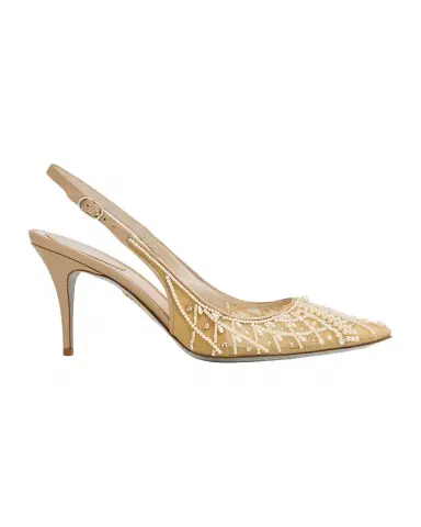 René Caovilla 80mm Embellished Net Tulle Pumps | Thumbnail 1