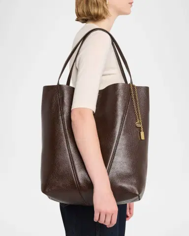 Chloé Spin Grained Leather Tote Bag | Thumbnail 2 Chloé Spin Grained Leather Tote Bag | Thumbnail 2