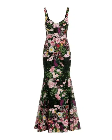 Mac Duggal Floral-Embroidered Mermaid Gown | Thumbnail 1