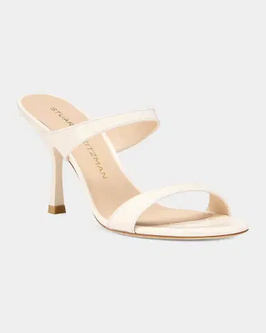 Stuart Weitzman 85mm Nudist Patent Leather Dual-Strap Sandals | Thumbnail 4