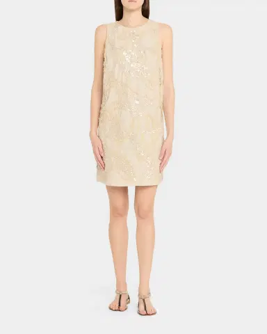 Brunello Cucinelli Dazzling Seabed Embroidered Techno Cotton Mini Dress | Thumbnail 2