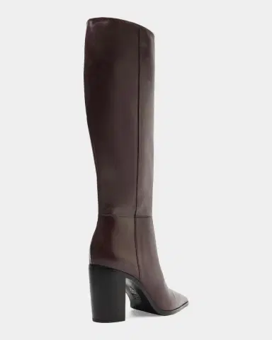 Schutz Mikki Up Leather Block-Heel Knee-High Boots | Thumbnail 2