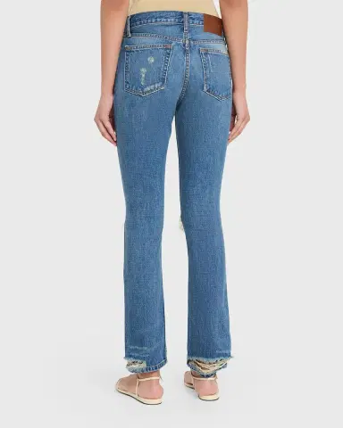 Brandon Maxwell The Riggs Distressed Crop Cigarette Jeans | Thumbnail 3
