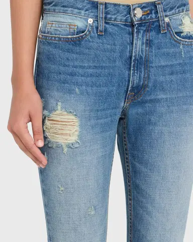 Brandon Maxwell The Riggs Distressed Crop Cigarette Jeans | Thumbnail 5