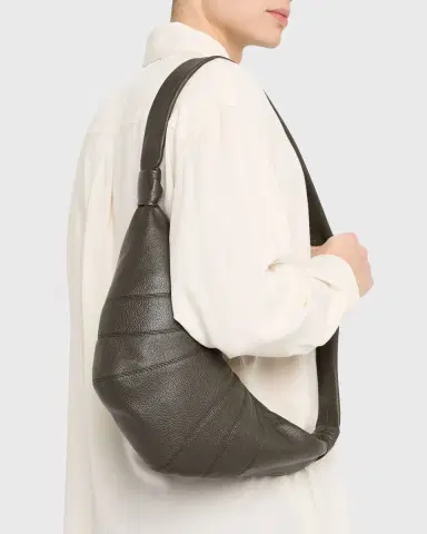 Lemaire Men's Medium Croissant Leather Crossbody Bag | Thumbnail 2 Lemaire Men's Medium Croissant Leather Crossbody Bag | Thumbnail 2