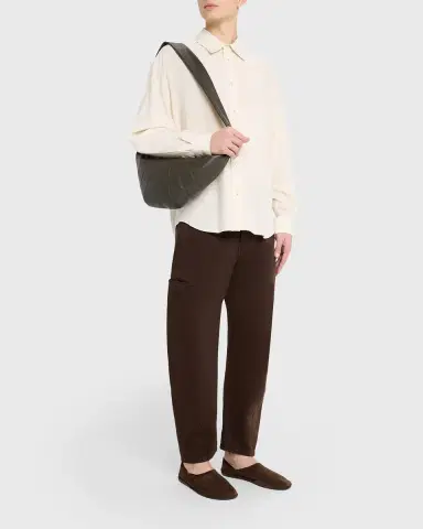 Lemaire Men's Medium Croissant Leather Crossbody Bag | Thumbnail 5 Lemaire Men's Medium Croissant Leather Crossbody Bag | Thumbnail 5