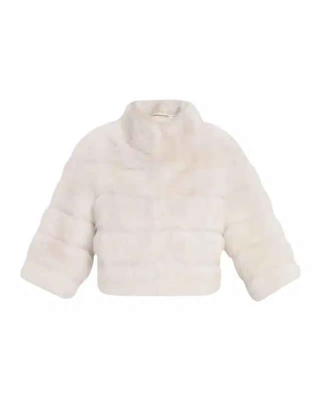Gorski Lamb Shearling 3/4-Sleeve Crop Coat