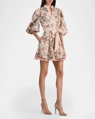 ALICE + OLIVIA Lucy Belted Mini Shirtdress | Thumbnail 6