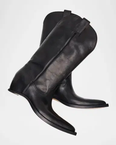 Maison Margiela Heel-Less Leather Cowboy Boots | Thumbnail 7