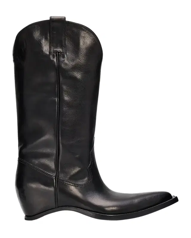 Maison Margiela Heel-Less Leather Cowboy Boots