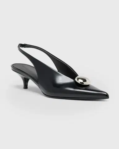 Proenza Schouler Dome Slash Leather Slingback Pumps | Thumbnail 2