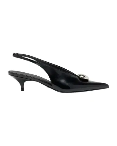 Proenza Schouler Dome Slash Leather Slingback Pumps | Thumbnail 1