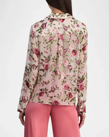 ALICE + OLIVIA Eloise Button-Front Blouse | Thumbnail 3