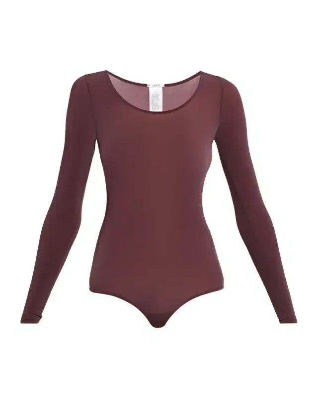 Wolford Buenos Aires Long-Sleeve Semi-Sheer Bodysuit