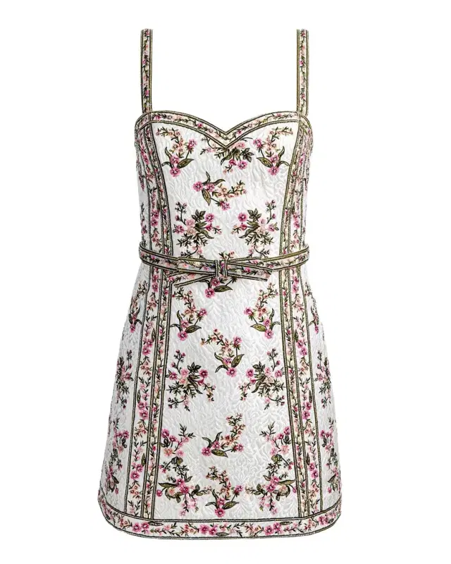 Katia Embroidered Jacquard Mini Dress
