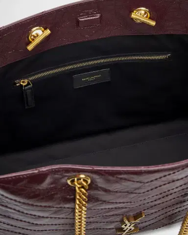 Saint Laurent Niki YSL Chevron Quilted Shopping Tote Bag | Thumbnail 8 Saint Laurent Niki YSL Chevron Quilted Shopping Tote Bag | Thumbnail 8