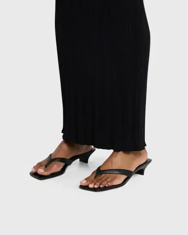 Vince San Juan Leather Heeled Thong Sandals | Thumbnail 2