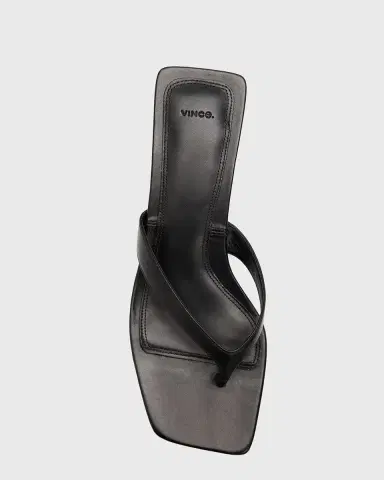 Vince San Juan Leather Heeled Thong Sandals | Thumbnail 6