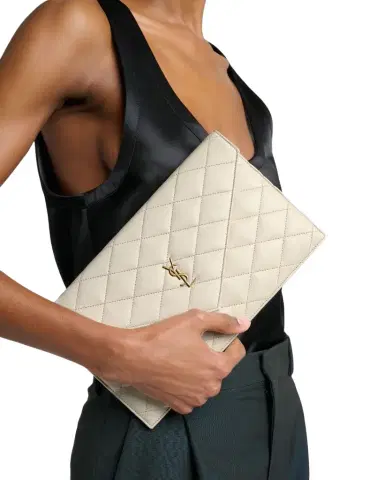 Saint Laurent Paris Pouch in Lambskin Leather | Thumbnail 1 Saint Laurent Paris Pouch in Lambskin Leather | Thumbnail 1
