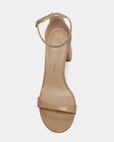 Stuart Weitzman 75mm Nudist Leather Ankle-Strap Sandals | Thumbnail 4