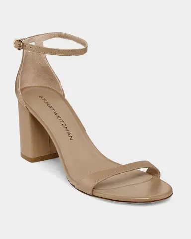 Stuart Weitzman 75mm Nudist Leather Ankle-Strap Sandals | Thumbnail 5