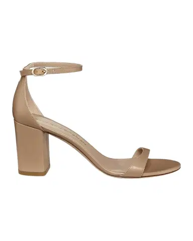 Stuart Weitzman 75mm Nudist Leather Ankle-Strap Sandals | Thumbnail 1