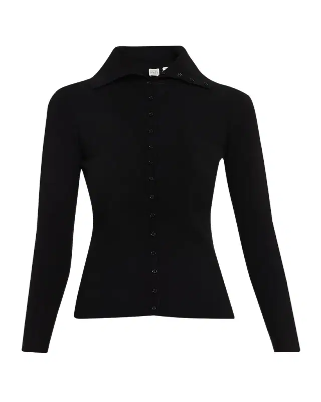 Fitted Polo Cardigan