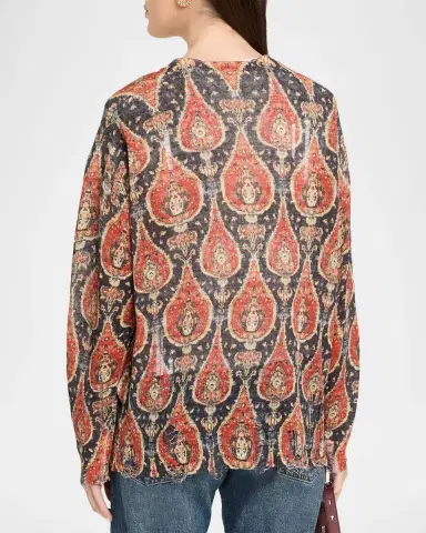 R13 Printed Boyfriend Cardigan | Thumbnail 3 R13 Printed Boyfriend Cardigan | Thumbnail 3