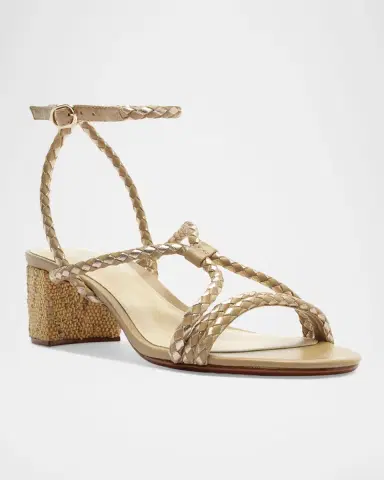 Alexandre Birman 45mm Elba Semolina Braided Leather Sandals | Thumbnail 2 Alexandre Birman 45mm Elba Semolina Braided Leather Sandals | Thumbnail 2