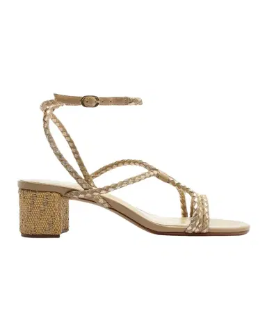 Alexandre Birman 45mm Elba Semolina Braided Leather Sandals | Thumbnail 1 Alexandre Birman 45mm Elba Semolina Braided Leather Sandals | Thumbnail 1