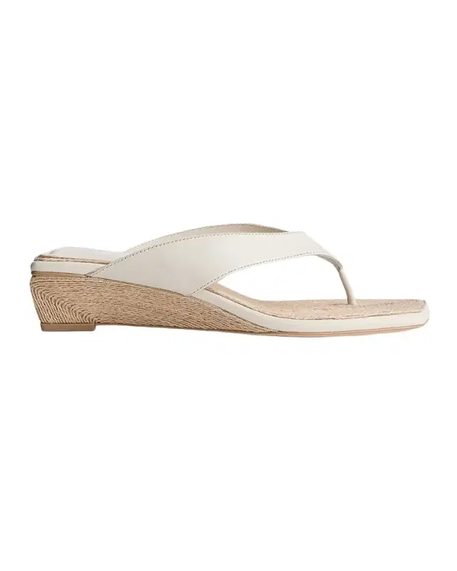 Rag & Bone Jo Jute and Leather Thong Wedge Sandals