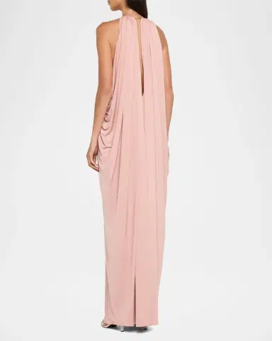 Ronny Kobo Rhodes Draped Jersey Halter Maxi Dress | Thumbnail 3