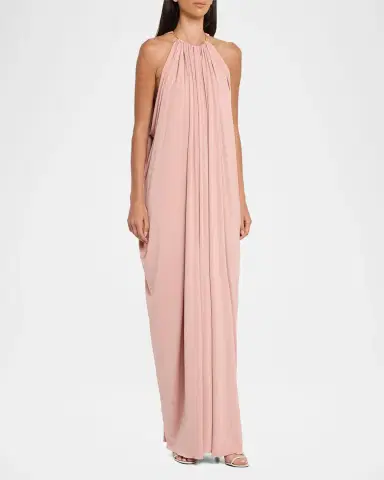 Ronny Kobo Rhodes Draped Jersey Halter Maxi Dress | Thumbnail 4