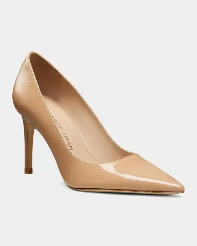 Stuart Weitzman 85mm Stuart Power Patent Leather Pumps | Thumbnail 4