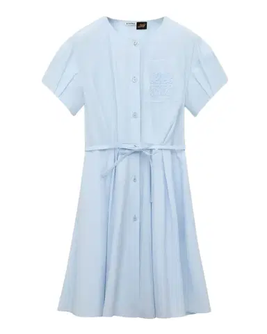 Loewe x Paula's Ibiza Puff-Sleeve Pleated Shirtdress | Thumbnail 1