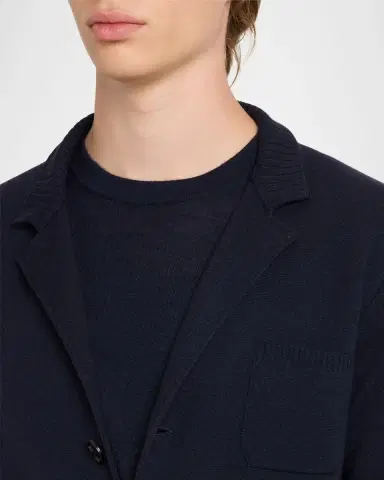 Maurizio Baldassari Men 's Cashmere Knit Patch-Pocket Blazer | Thumbnail 5