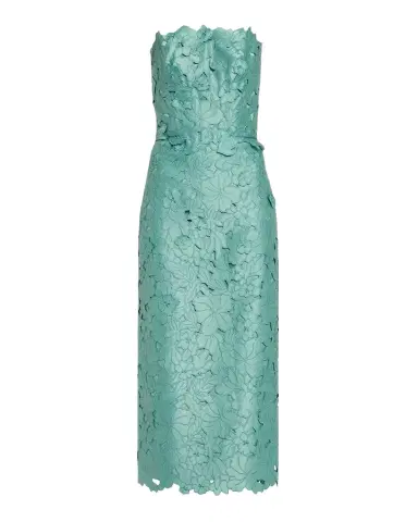 Costarellos Astelle Strapless Floral-Cut Lace Midi Pencil Dress | Thumbnail 1