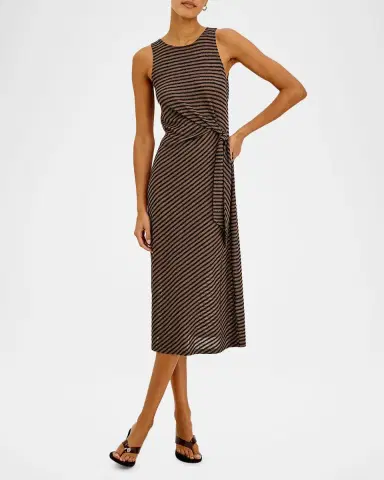 RAILS Ricky Stripe Side-Tie Midi Dress | Thumbnail 2