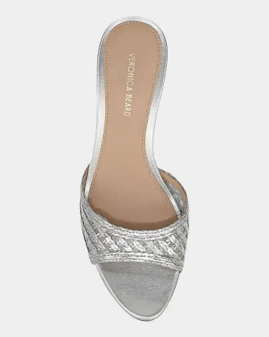 Veronica Beard 65mm Tia Lattice Raffia Mid-Heel Sandals | Thumbnail 3