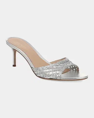 Veronica Beard 65mm Tia Lattice Raffia Mid-Heel Sandals | Thumbnail 4