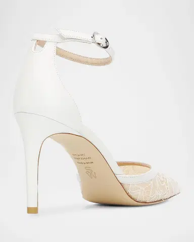 Stuart Weitzman 85mm Stuart Power Lace Pumps | Thumbnail 2